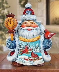 G.DeBrekht Scenic Santa with Cardinals Figurine
