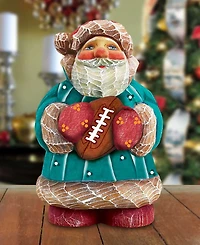 G.DeBrekht Football Santa Figurine