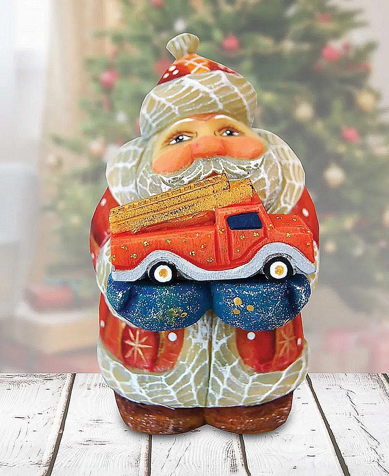 G.DeBrekht Mini Firefighter Santa Figurine