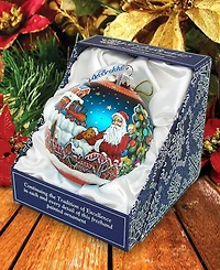G.DeBrekht Limited Edition Oversized Ginger Bread House Glass Ornament