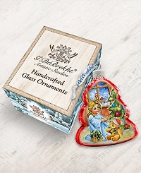 G.DeBrekht Nativity Santa Angel Glass Ornament