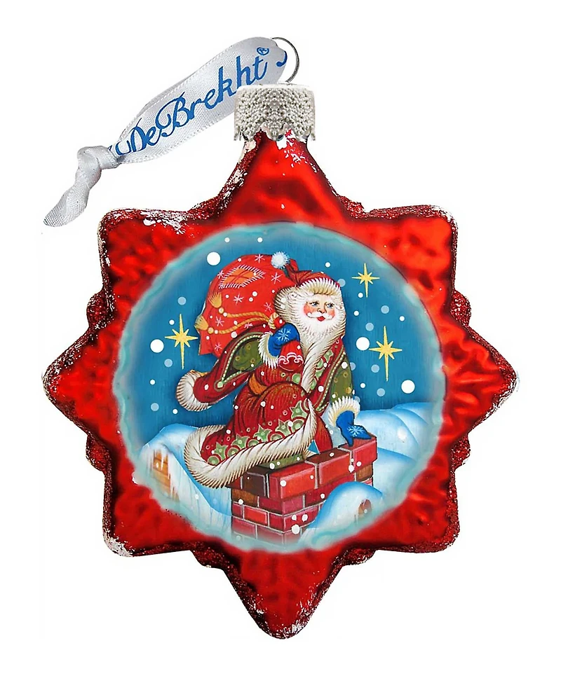 G.DeBrekht Christmas Night Glass Ornament - Set of 3