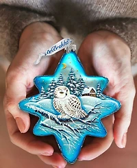 G.DeBrekht White Owl North Star Holiday Ornament