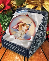 G.DeBrekht American Angel Glass Ornament by Dona Gelsinger