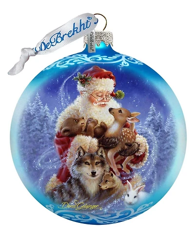G.DeBrekht Santa Little Friends Glass Ornament by Dona Gelsinger