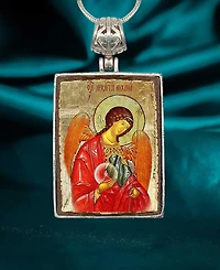 G.DeBrekht Saint Michael Religious Holiday Jewelry Necklace Monastery Icons