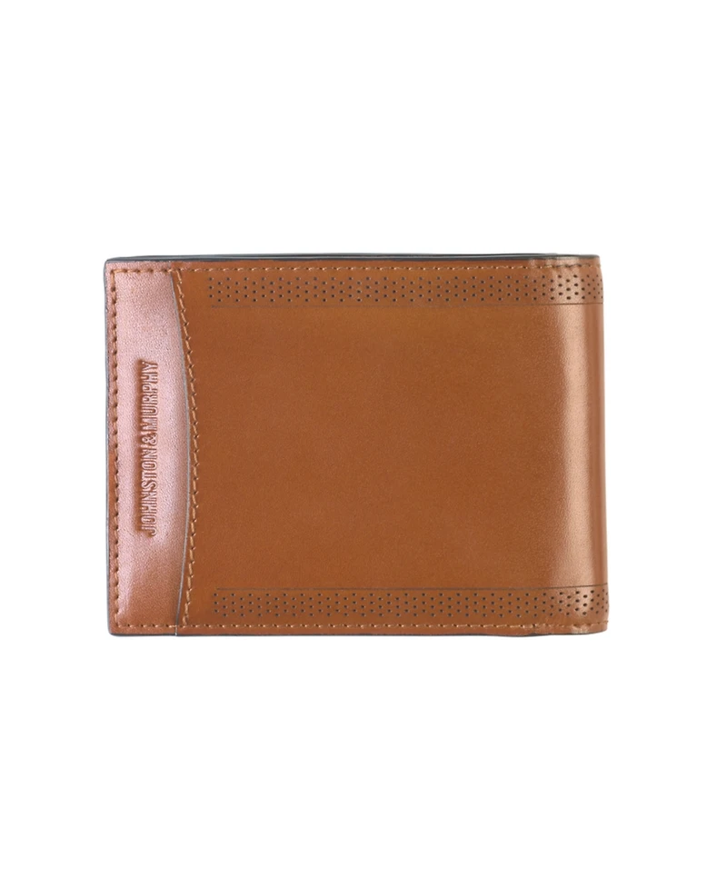 Johnston & Murphy Men's Perforated Edge Billfold Wallet