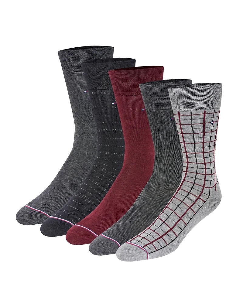 Tommy Hilfiger Men's Dress Crew Socks, 5-Pack