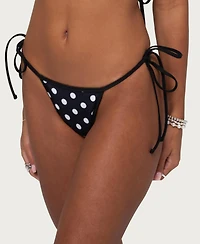 Edikted Women's Tora Polka Dot String Bikini Bottom