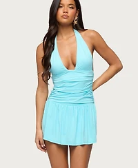 Edikted Women's Caterina Ruched Halter Neck Romper