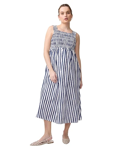 Ingrid + Isabel Maternity Square Neck Smocked Maxi Dress