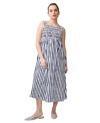 Ingrid + Isabel Maternity Square Neck Smocked Maxi Dress