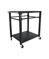 Flynama 2-Tier Outdoor Grill Cart with Locking Wheels and Tool Hooks