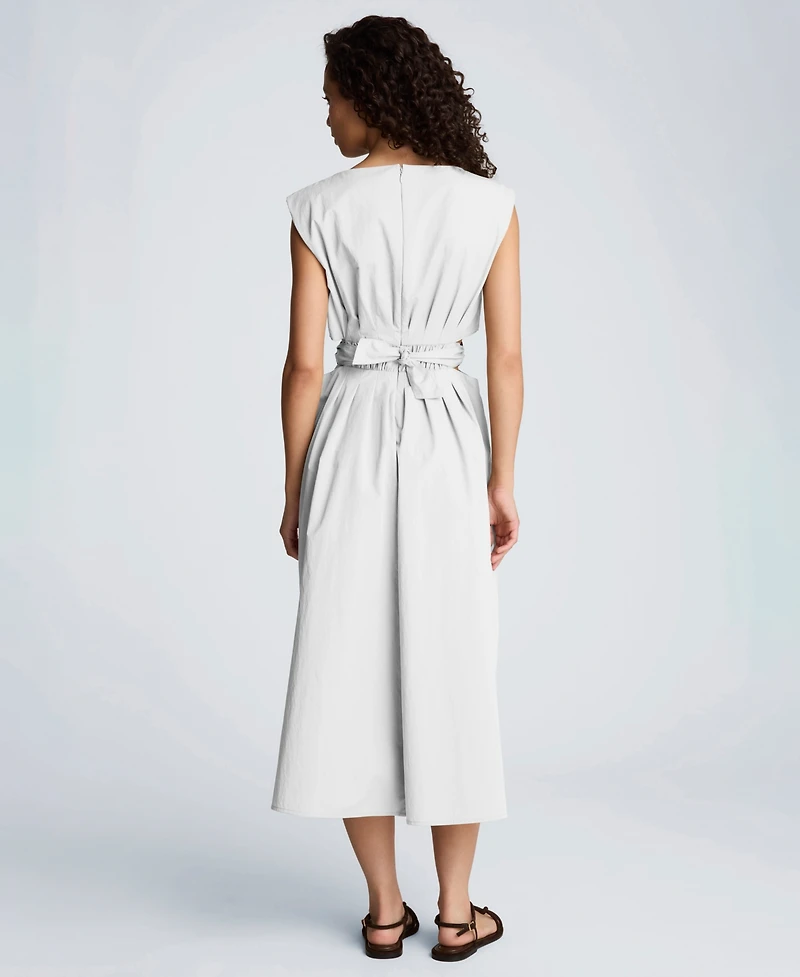 Kenneth Cole Women's Sleeveless Boat Neck Midi Dress