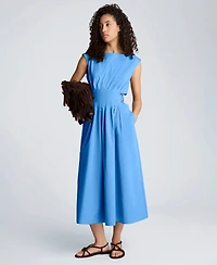 Kenneth Cole Women's Sleeveless Boat Neck Midi Dress