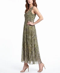 Taylor Women's Shirred V-Neck Polyester Dress