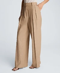 Kenneth Cole Women's Double Pleat Wide Leg Pants