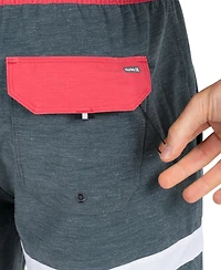 Hurley Men's Block Party Volley Stripe Swim Shorts