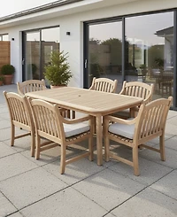 Bristol 118" Rectangle Extension Outdoor Dining Set (Table and Chairs), Created for Macy's