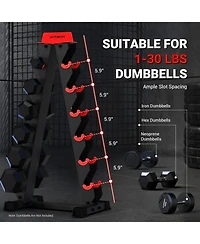 Harison 6-Tier Dumbbell Rack Stand, A-Frame Weight Storage for Home Gym