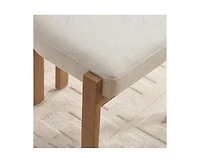sumyeg Wooden Dining Chairs Set of 2 with Upholstered Fabric Seat for Kitchen and Dining Room