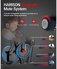 Harison Magnetic Exercise Bike for Home, 350 lbs Capacity, Lcd Monitor (Hrm-B7)