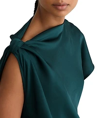 Reiss Women's Satin Asymmetric Draped Midi Dress