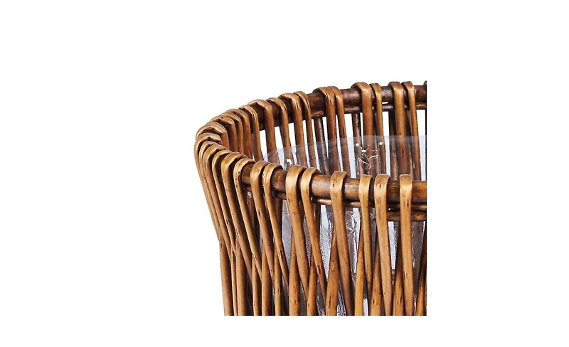 Household Essentials Small Reed Willow Waste Basket