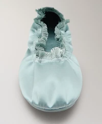 Mango Women's Elastic Satin Ballet Flats