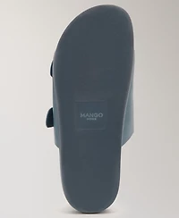 Mango Women's Double-Buckle Leather Sandals