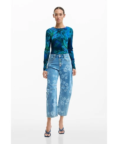 Desigual Women's Floral jeans