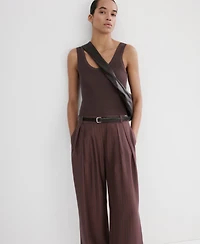 Mango Women's Pinstripe Combination Jumpsuit