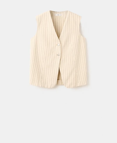 Mango Women's Pinstriped Suit Vest