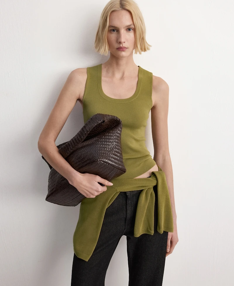 Mango Women's Round-Neck Knitted Top
