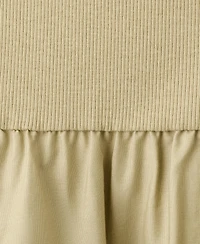 Mango Women's Contrast-Bodice Dress