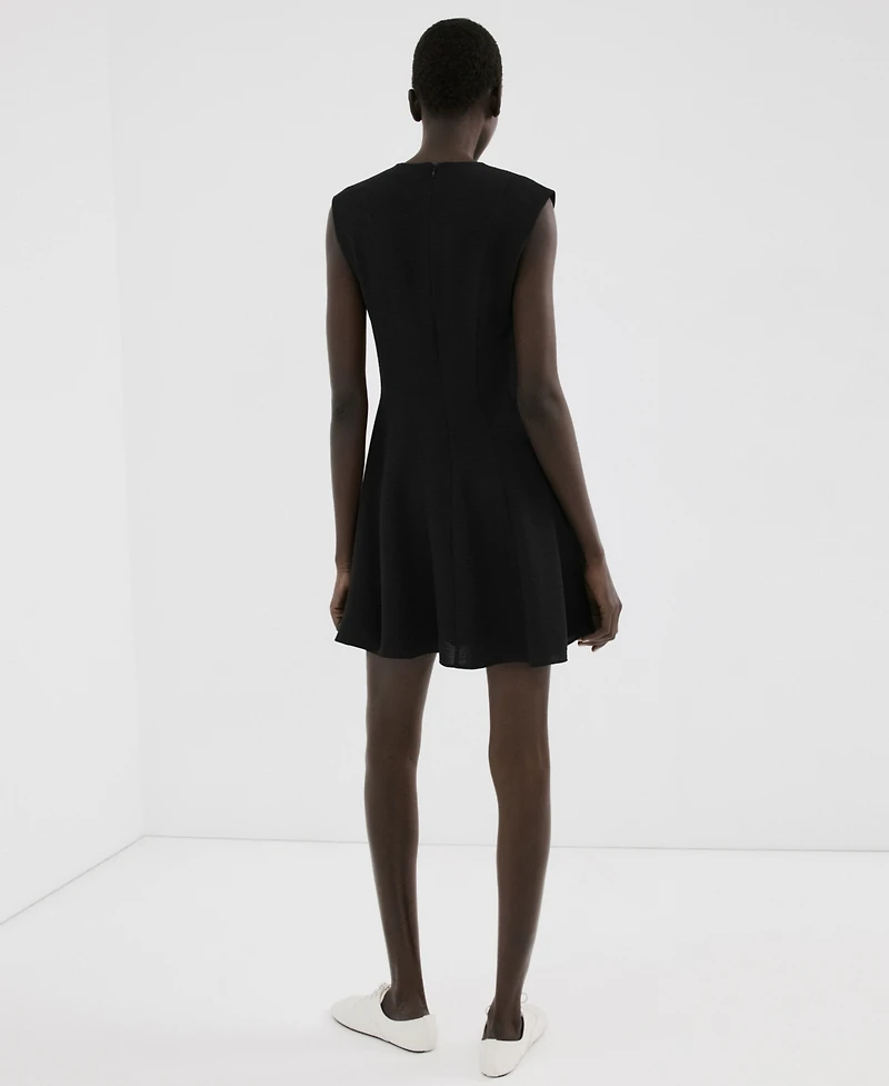 Mango Women's V-Neck Ruffle Dress