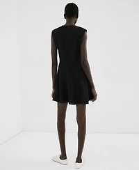 Mango Women's V-Neck Ruffle Dress