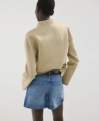 Mango Women's Straight Denim Shorts