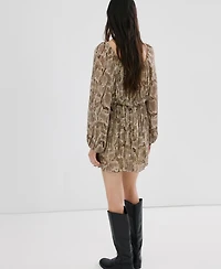 Mango Women's Flowy Animal Print Dress