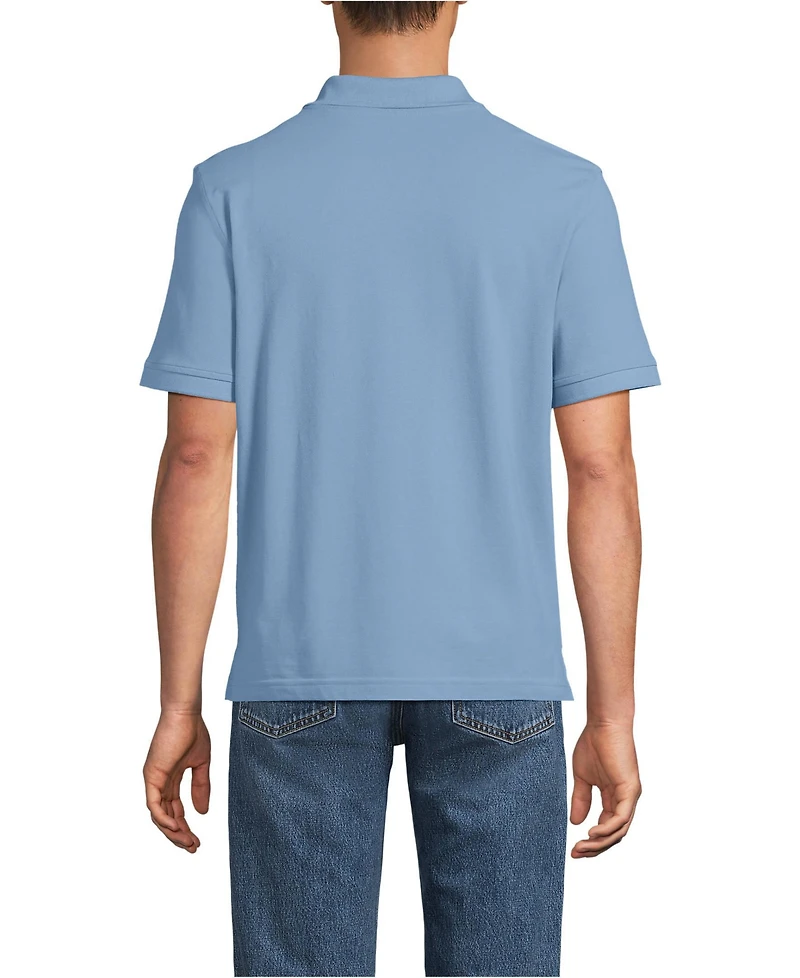 Lands' End Men's Short Sleeve Performance Mesh Pique Polo