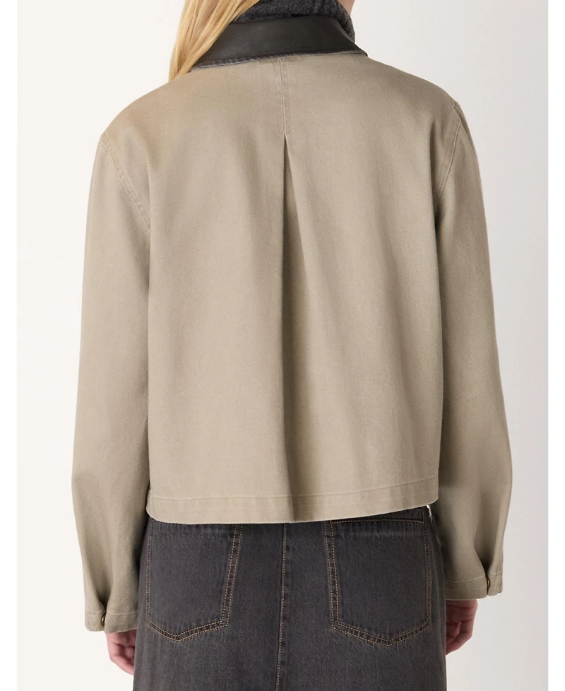 Whistles Women's Womne's Casual Contrast Collar Jacket