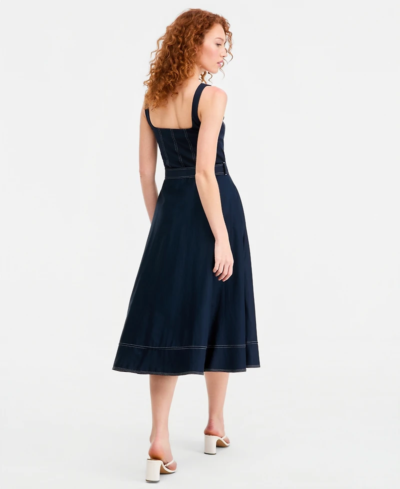 Tommy Hilfiger Women's Contrast Stitch Tank Dress
