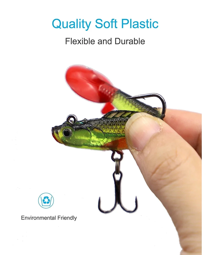 Gnuadz Bass Jig Head Soft Swimbait Plastic Fishing Lure