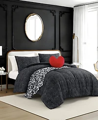 Betsey Johnson Leopard Forever Microfiber 5-Piece Comforter Set, Full/Queen