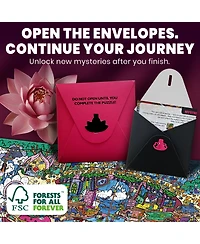 Quokka 1000 Piece Puzzle for Adults with 223 Hidden Secrets & Audio Story – Blush Lotus Kingdom