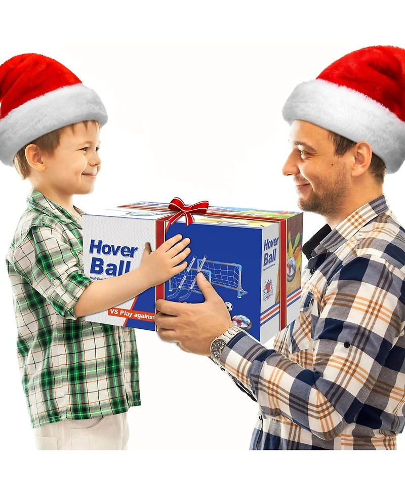 HopeRock 3-in-1 Hover Soccer Ball Hockey Bowling Set, Indoor and Outdoor Toys , Outside Toys with Led Lights