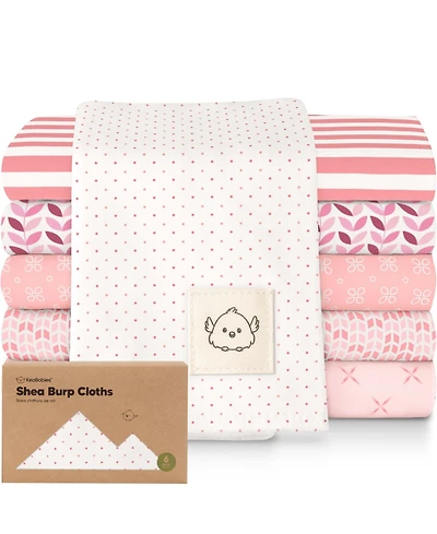 KeaBabies 6pk Shea Baby Burp Cloths for Boys and Girls, Burping Babies, Newborn