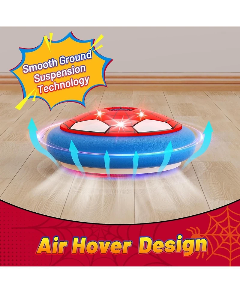 HopeRock Soccer Toys 2 Pack Hover Soccer Ball Toys Indoor Soccer Set with Led Lights, Soft Foam Bumpers, Air Floating Soccer Gifts