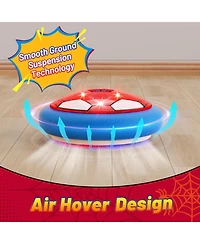 HopeRock Soccer Toys 2 Pack Hover Soccer Ball Toys Indoor Soccer Set with Led Lights, Soft Foam Bumpers, Air Floating Soccer Gifts