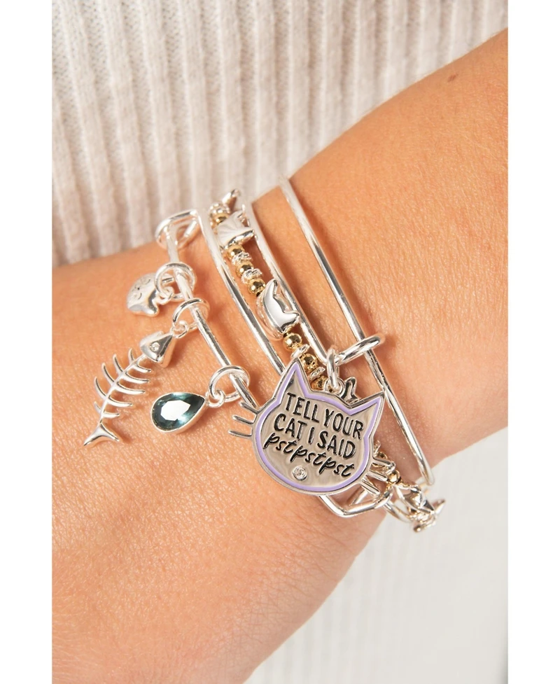 Alex and Ani Cat Beaded Bangle